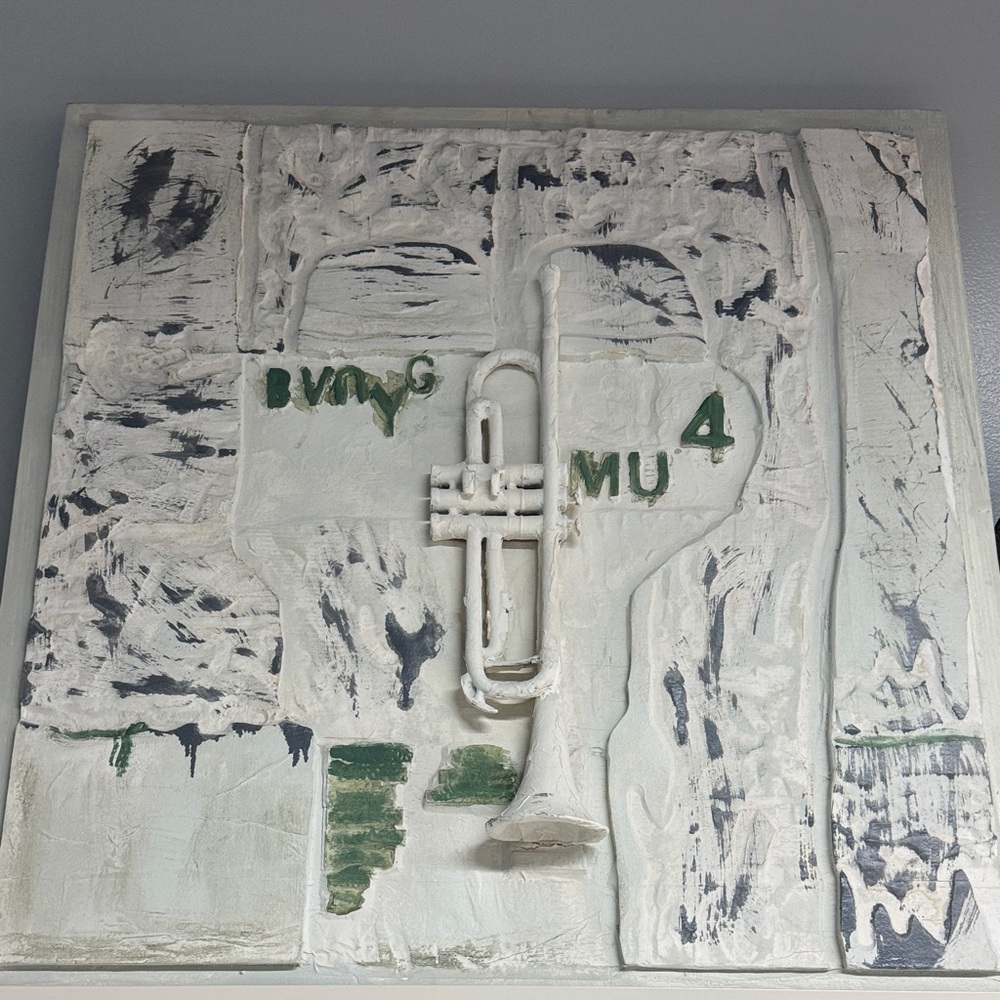 Abstract White and Green Wall Art